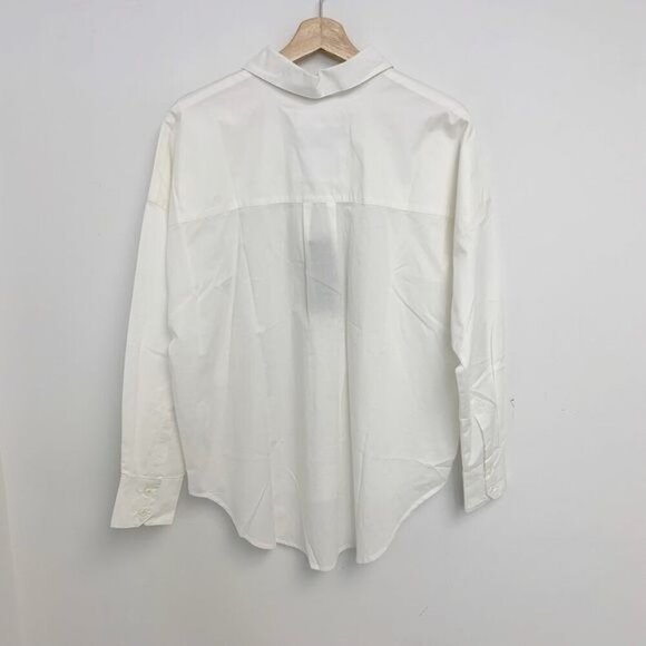 Outland Denim organic cotton Margot button down Shirt - White Sz M NWT - Picture 4 of 10